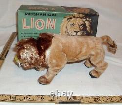 MARX MECHANICAL LION TIN WIND UP TOY WORKS 1950s BOXED NEW