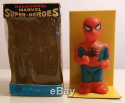MARX Marvel Super-Heroes AMAZING SPIDER-MAN WIND UP WALKER w ORIGINAL BOX 1968