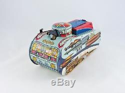 MARX Rex Mars Planet Patrol Sparking SPACE TANK Wind up tin toy vintage 1950s 53
