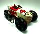 MARX TIN LITHO WINDUP SPEED BOATTAIL RACER #4 BALLOON TIRES RACE CAR with DRIVER
