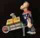 MARX TIN LITHO WIND-UP POPEYE BAGGAGE EXPRESS with PARROT ON TOP WORKS