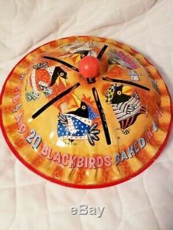 MATTEL, Musical 6 and 20 Black Birds in a Pie TIN Wind up toy, VINTAGE COLLECTOR