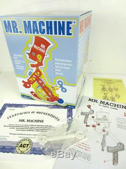 MINT Mr Machine Wind Up Walking Toy Robot Instruction Metal Key/Bell/Wrench Box
