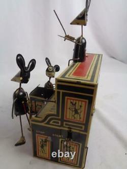 Marx 1931 Tin Litho Merry Makers Mouse Band Wind-Up Toy Nice! Works well