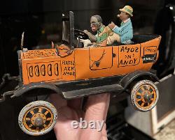 Marx Amos N Andy Tin Litho Wind Up Fresh Air Taxi Rumble Car Mth Amos And Andy