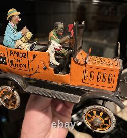 Marx Amos N Andy Tin Litho Wind Up Fresh Air Taxi Rumble Car Mth Amos And Andy