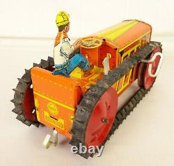Marx Antique Tin Litho Power Snap Caterpillar Climbing Tractor-near Mint In Ob