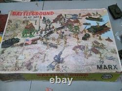 Marx Battleground Play Set 1970s with Original Box and Accessories incomplete