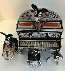 Marx & Co. Merry Makers Tin Lithographed Mouse Band Windup Toy with Marquee