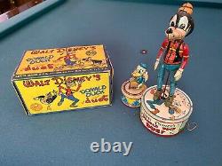 Marx Donald Duck Duet Tin Windup with Box Old Store Stock