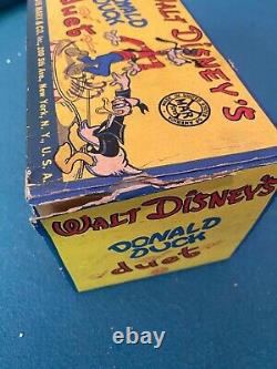 Marx Donald Duck Duet Tin Windup with Box Old Store Stock