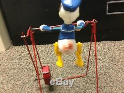 Marx Donald Duck Linemar Gym-toys Swing Wind-up Toy Acrobat Works With Box! Nice