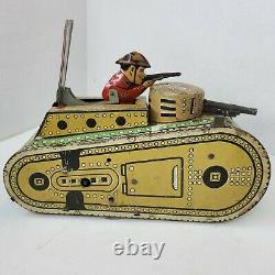 Marx Doughboy Tank Tin Litho Windup Vintage No Key Parts/ Repair/restoration