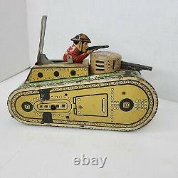 Marx Doughboy Tank Tin Litho Windup Vintage No Key Parts/ Repair/restoration