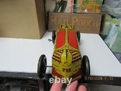 Marx Giant King Boat Tail Tin Litho Red Yellow Indy Racer 1941 Wind Up 13 Exc