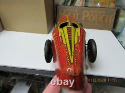 Marx Giant King Boat Tail Tin Litho Red Yellow Indy Racer 1941 Wind Up 13 Exc