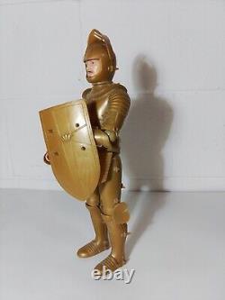Marx Golden Knight With Horse Sir Gordon And Horse Bravo. Vintage MCM 50s 60s