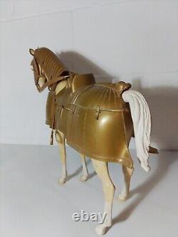 Marx Golden Knight With Horse Sir Gordon And Horse Bravo. Vintage MCM 50s 60s