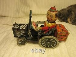Marx Joy Rider Crazy Car Tin Wind Up Lithograph Complete Original