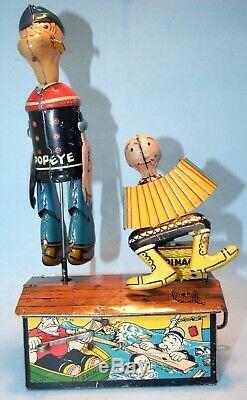 Marx Popeye And Olive Oyl Dancing Jigger Tin Toy 1936