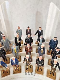 Marx Presidents Vintage 1960's Mini Figure Set of 35 with Original Stand and Book