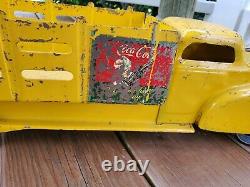 Marx Pressed Steel Yellow Coca Cola Delivery Truck