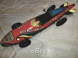 Marx Rocket Racer Wind Up Tin Toy 1935 Vintage Works