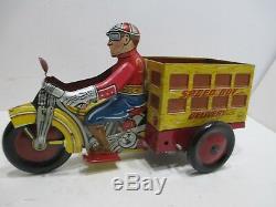 Marx Speed Boy Delivery Motorcycle Mint In Box