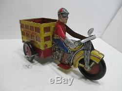 Marx Speed Boy Delivery Motorcycle Mint In Box