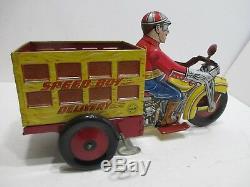 Marx Speed Boy Delivery Motorcycle Mint In Box