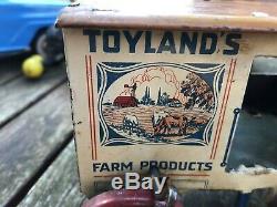 Marx TIN LITHO WIND UP TOYLAND'S FARM PRODUCTS HORSE DRAWN MILK & CREAM WAGON