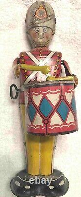 Marx Tin Litho Ca 1940 Soldier George The Drummer Boy Key-Wind Up Mechanical Toy