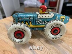 Marx Tin Litho toy WIND UP toy MIDGET RACER # 7