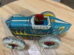Marx Tin Litho toy WIND UP toy MIDGET RACER # 7