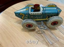 Marx Tin Litho toy WIND UP toy MIDGET RACER # 7