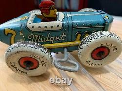 Marx Tin Litho toy WIND UP toy MIDGET RACER # 7