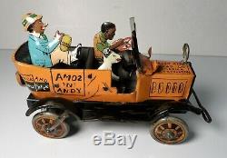 Marx Tin Working Windup Amos n Andy Fresh Air Taxi