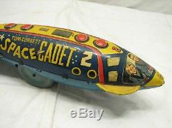 Marx Tom Corbett Space Cadet 2 Polaris Tin Litho Rocket Ship Windup Toy