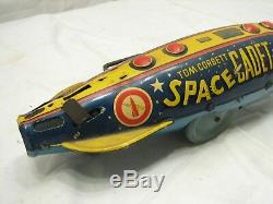 Marx Tom Corbett Space Cadet 2 Polaris Tin Litho Rocket Ship Windup Toy