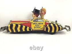 Marx Toys Mccarthy & Snerd Well Mow You Down Tin Litho Wind Up Car Near Mint