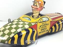 Marx Toys Mccarthy & Snerd Well Mow You Down Tin Litho Wind Up Car Near Mint