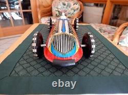 Marx Vintage 16 Inch Indy Style Tin Wind Up Race Car Complete And Working Rare