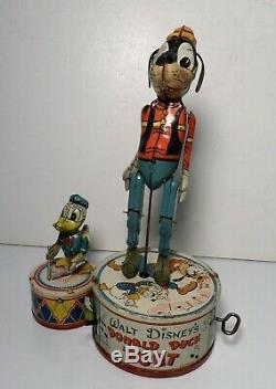 Marx Walt Disney Donald Duck Duet Windup Tin Litho Toy 1946