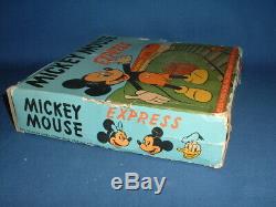 Marx Working Windup Mickey Mouse Express, Original Box