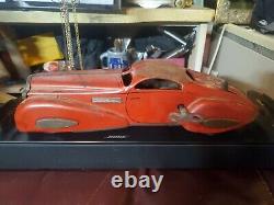 Marx vintage 1930s Red reversible coupe Windup Car