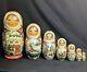 Matryoshka Russian Nesting Dolls 8 7pc Exquisite Hand Painted Signed