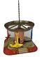Mettoy playthings carousel toy Vintage Tin Litho Wind Up Works Great Britain
