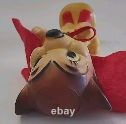 Mighty Mouse With Original Box Rubber Red Cape Old Vintage Toy Read