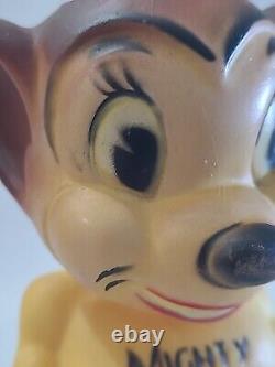 Mighty Mouse With Original Box Rubber Red Cape Old Vintage Toy Read