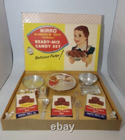 Mirro Like Mother's Ready Mix Candy Set Aluminum Toys Mid Century New RARE
